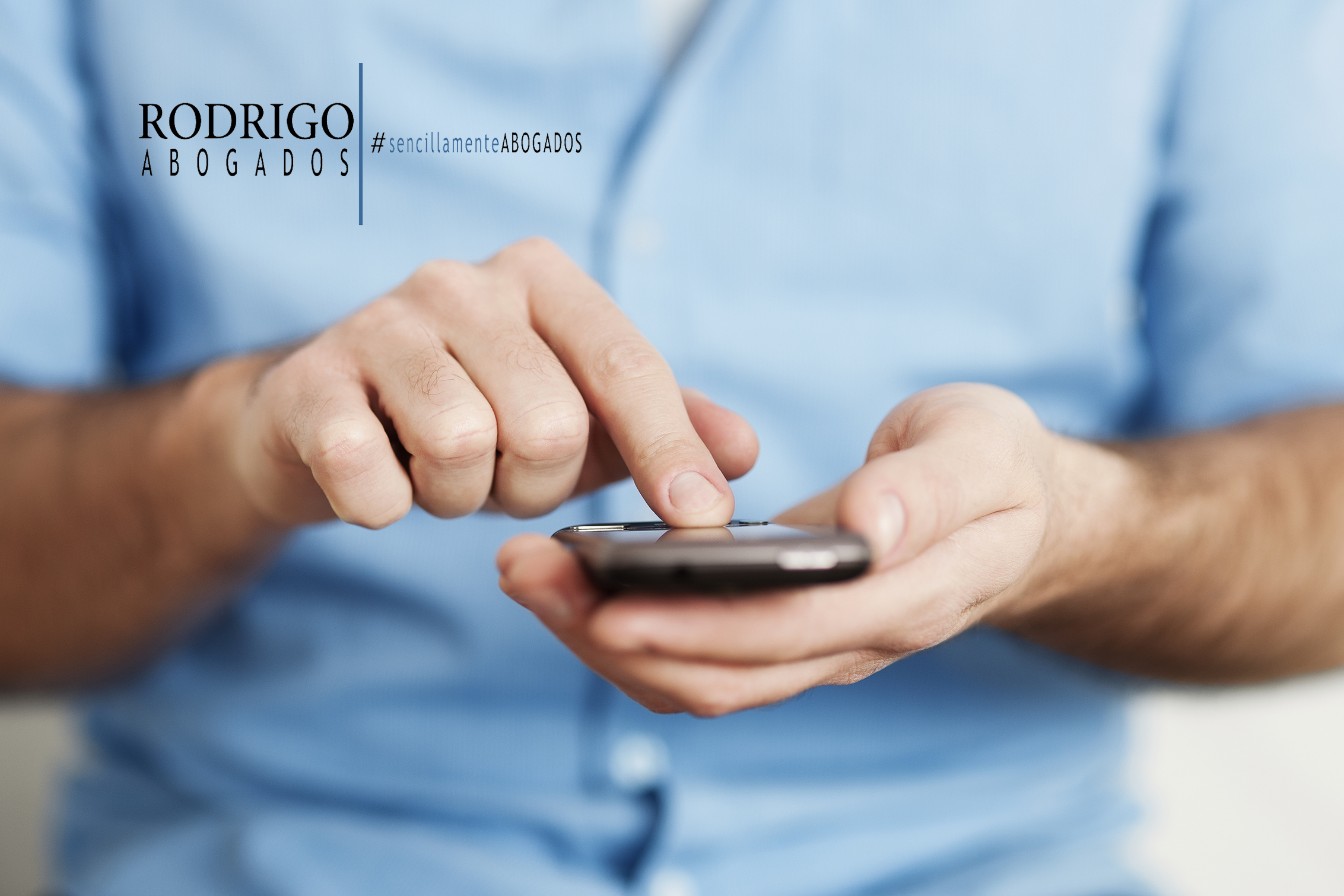 Man texting on mobile phone